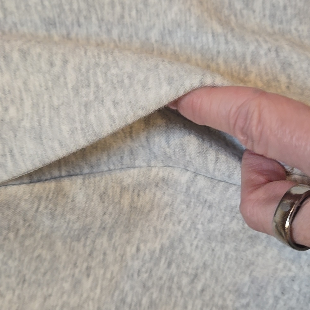Fabletics Light Heather Gray Mock Neck Sweatshirt - Picture 7 of 9